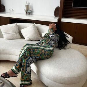 Zara Green and Blue Paisley co ord set